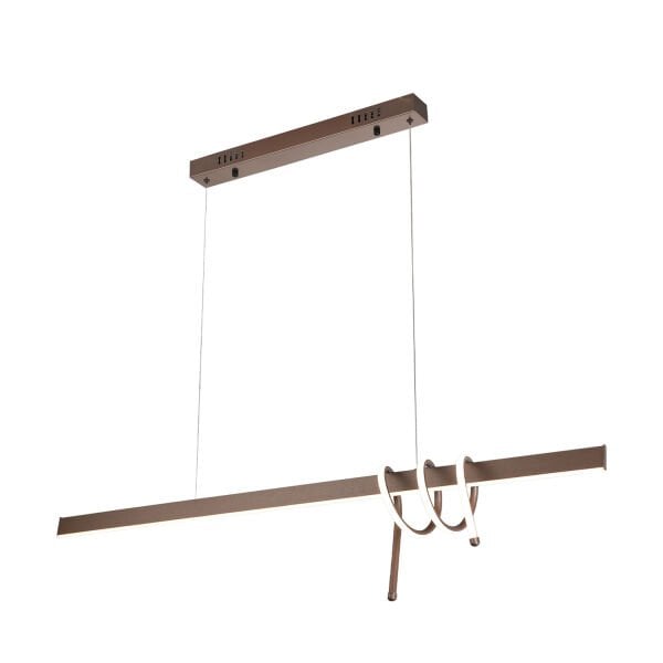 Feyza Krom Sıralı 45 Watt Modern Tasarım Yemek Masası Üstü Led Avize