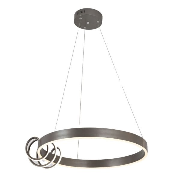 Feyza Krom Yuvarlak 50 Watt Modern Tasarım Salon Avize
