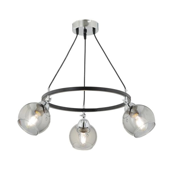 Flora 3 Lü Krom Detaylı Modern Koridor Mutfak Salon Avize