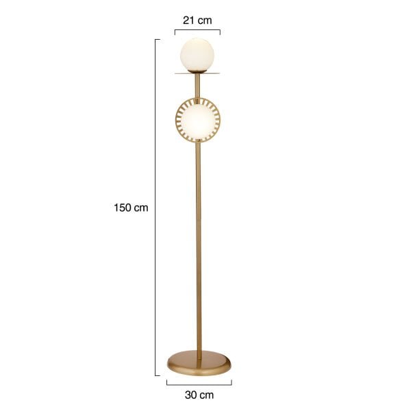Rakes Eskitme Beyaz Camlı Modern Tasarım Metal Lambader