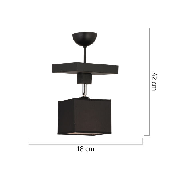 Grande Siyah Tekli Modern Koridor Mutfak Salon Plafonyer Avize