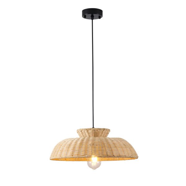 Enrico Tekli Rattan Modern Tasarım Oturma Odası Avize