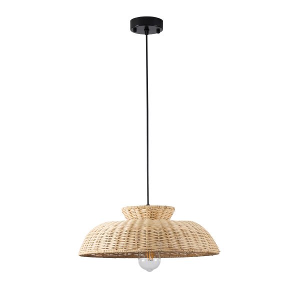 Enrico Tekli Rattan Modern Tasarım Oturma Odası Avize