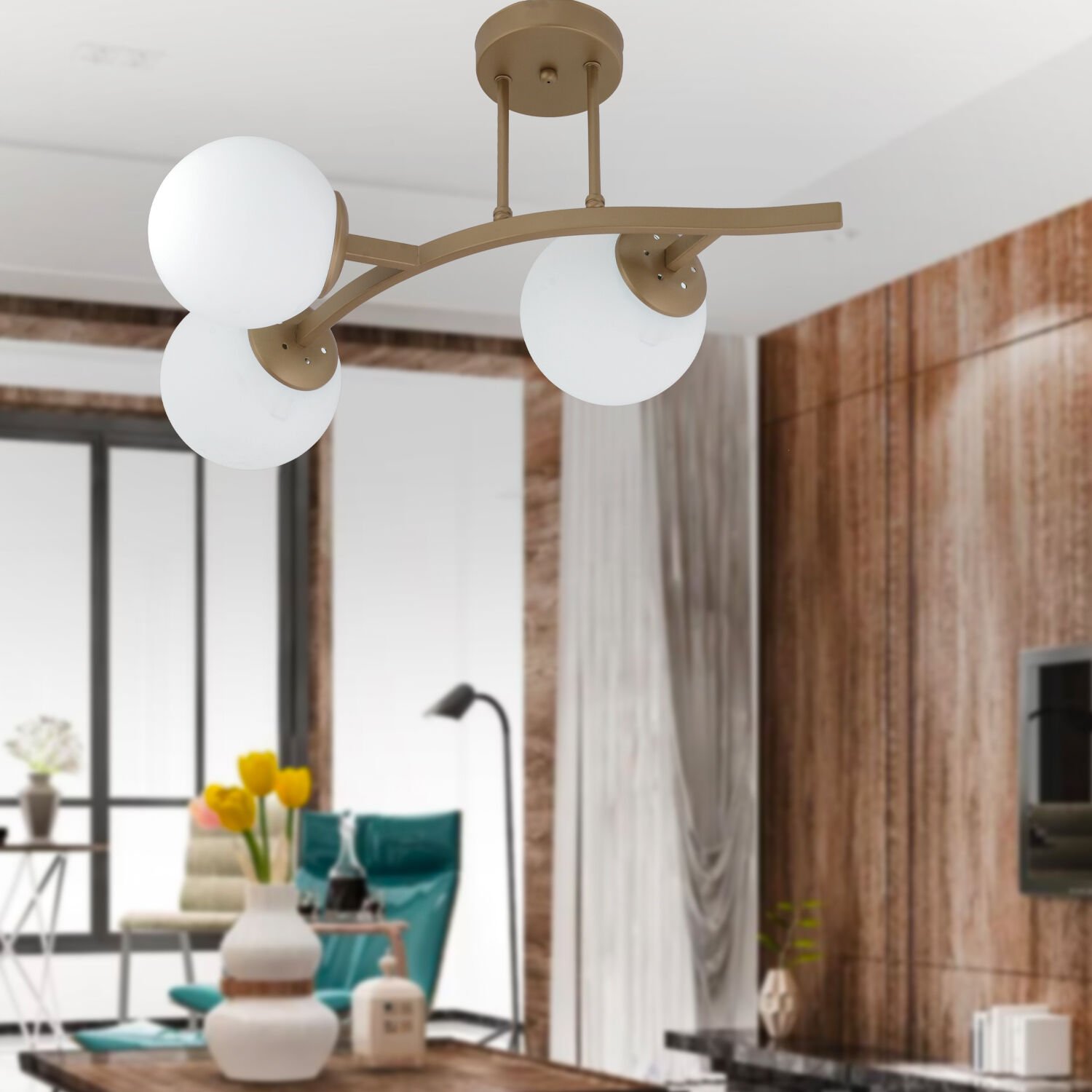 İzem 3'lü Eskitme Modern Plafonyer Genç Odası Mutfak Yatak Odası Avize