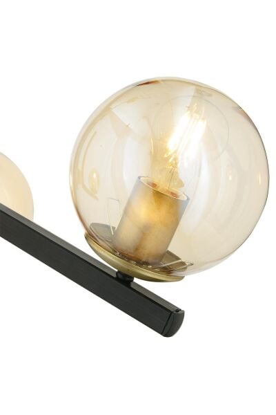 Mikel 3 Lü Siyah Eskitme Modern Yatak Odası Mutfak Oturma Odası Retro Salon Avize