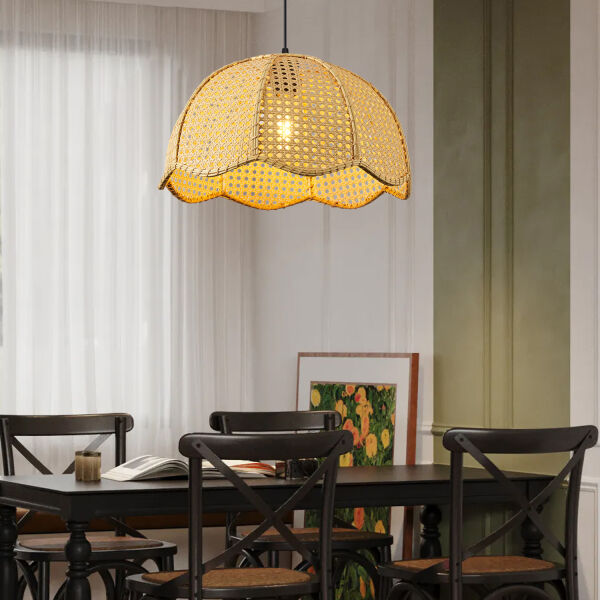 Alvise Tekli Hazeran Model Rattan Modern Tasarım Oturma Odası Avize