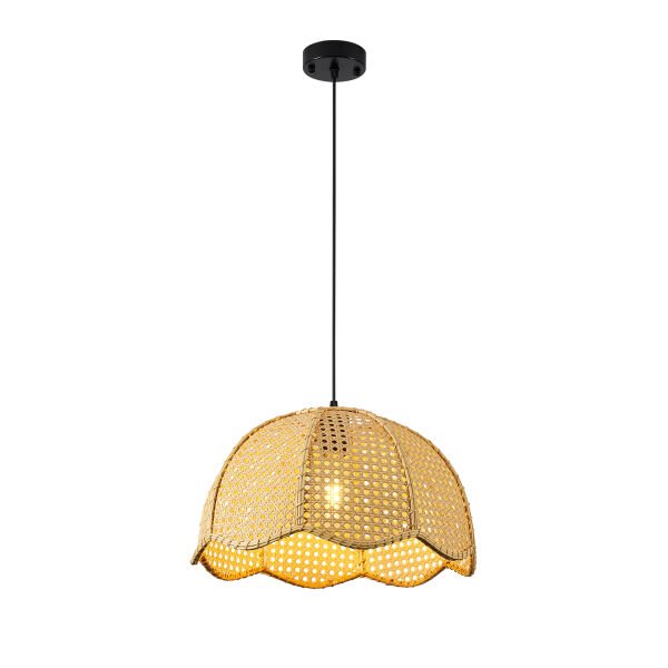 Alvise Tekli Hazeran Model Rattan Modern Tasarım Oturma Odası Avize