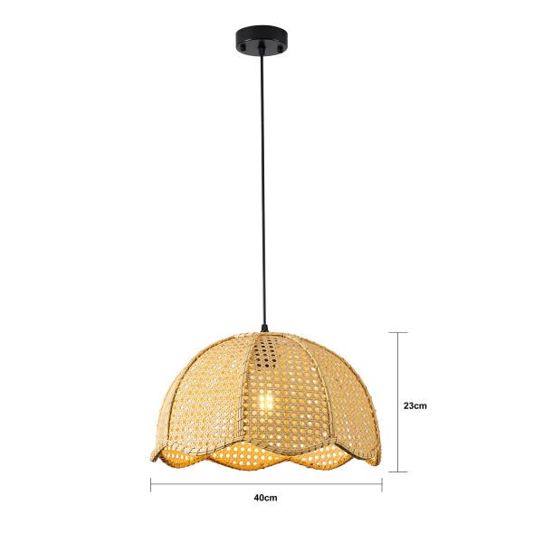 Alvise Tekli Hazeran Model Rattan Modern Tasarım Oturma Odası Avize