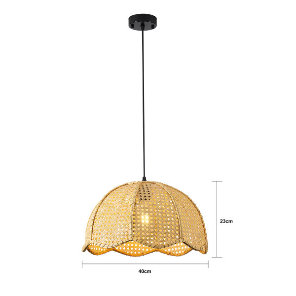 Alvise Tekli Hazeran Model Rattan Modern Tasarım Oturma Odası Avize