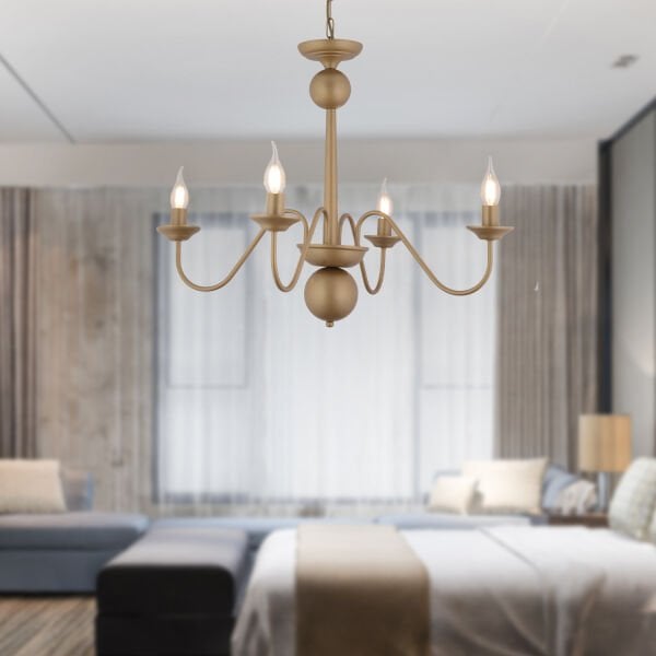 Behir 4'lü Eskitme Boyalı  Modern Oturma Odası, Yatak Odası Salon Avize