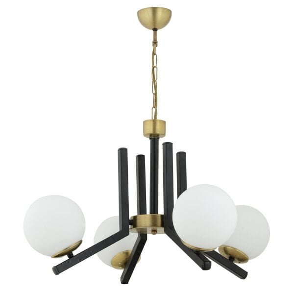 Morgan 4 Lü Eskitme Siyah Modern Yatak Odası Mutfak Oturma Odası Salon Avize