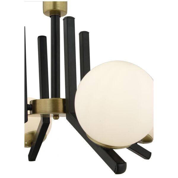 Morgan 4 Lü Eskitme Siyah Modern Yatak Odası Mutfak Oturma Odası Salon Avize