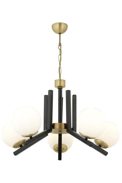 Morgan 5 Li Eskitme Siyah Modern Yatak Odası Mutfak Oturma Odası Salon Avize