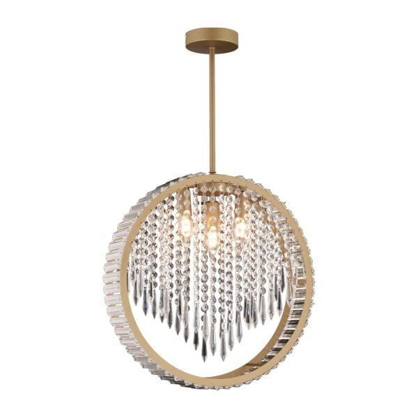 Taproot 3lü Eskitme Kristalli Taşlı Modern Tasarım Kristal Salon Avize