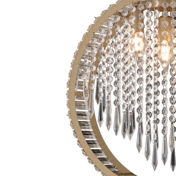 Taproot 3lü Eskitme Kristalli Taşlı Modern Tasarım Kristal Salon Avize