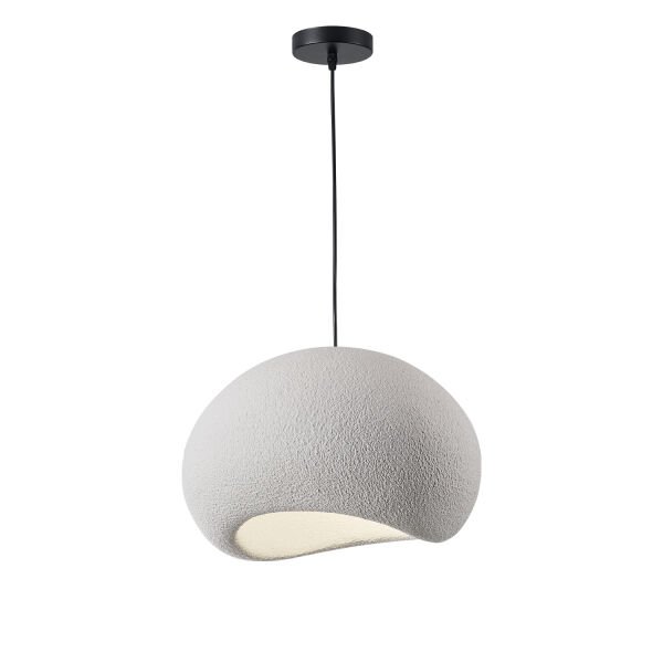 Tretan Tekli Beyaz Beton Modern Sarkıt Oturma Odası Salon Sarkıt Avize