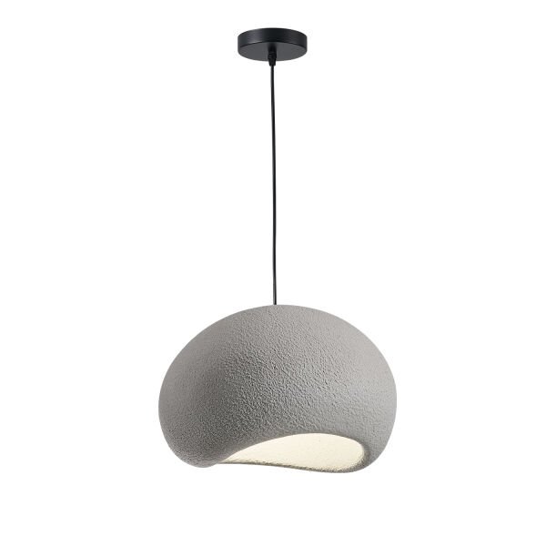 Tretan Tekli Gri Beton Modern Sarkıt Oturma Odası Salon Sarkıt Avize