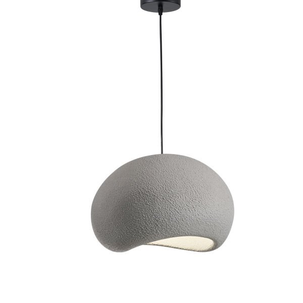 Tretan Tekli Gri Beton Modern Sarkıt Oturma Odası Salon Sarkıt Avize