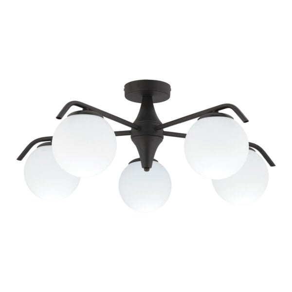 Diaspor 5li Yuvarlak Siyah Modern Sarkıt Genç Odası Yatak odası Retro Salon Avize