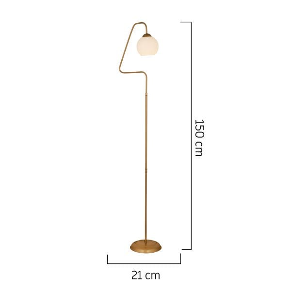 Seül Beyaz Camlı Eskitme Modern Tasarım Metal Lambader
