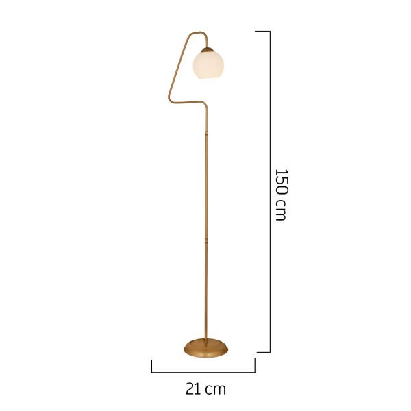 Seül Beyaz Camlı Eskitme Modern Tasarım Metal Lambader