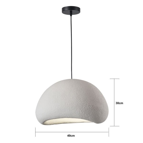 Tretan Büyük Beyaz Beton Modern Sarkıt Oturma Odası Salon Sarkıt Avize