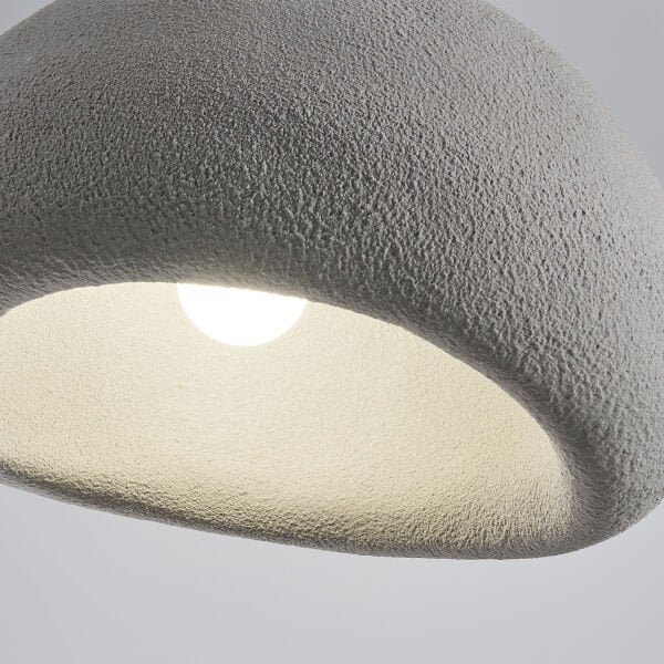 Tretan Büyük Gri Beton Modern Sarkıt Oturma Odası Salon Sarkıt Avize