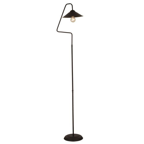 Helga Siyah Modern Tasarım Retro Metal Lambader