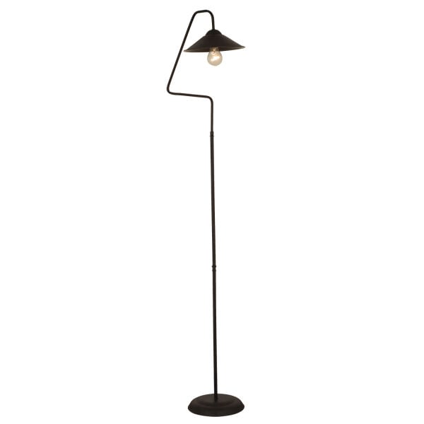 Helga Siyah Modern Tasarım Retro Metal Lambader