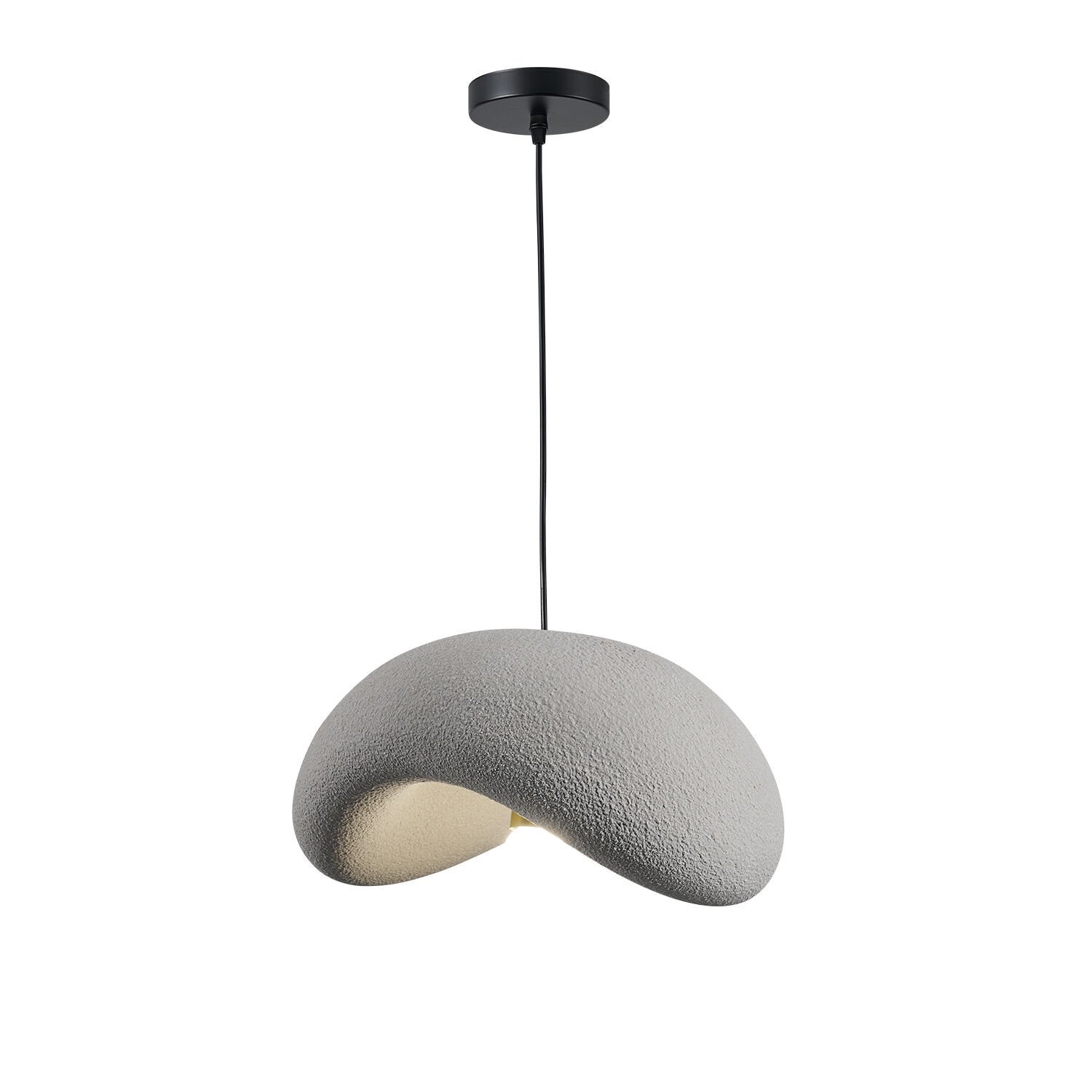 Voliny Tekli Gri Beton Modern Sarkıt Oturma Odası Salon Sarkıt Avize