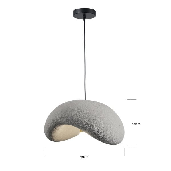 Voliny Tekli Gri Beton Modern Sarkıt Oturma Odası Salon Sarkıt Avize