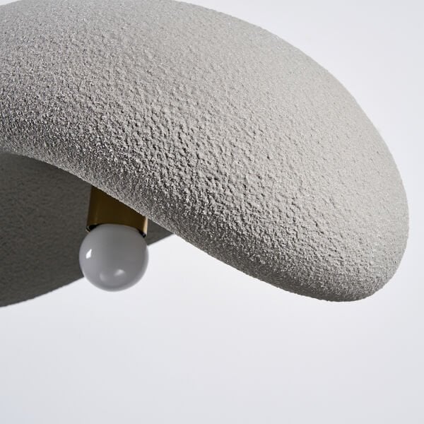 Voliny Tekli Gri Beton Modern Sarkıt Oturma Odası Salon Sarkıt Avize