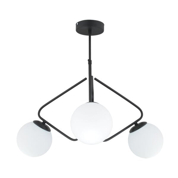 Mildred 3'lü Siyah Modern Sarkıt Genç Odası Mutfak Yatak Odası Salon Sarkıt Avize