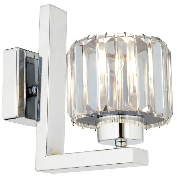 Ramo Krom Kaplama Kristal Taşlı Duvar Lambası Yatak Odası-Yatak Başı-Salon için Aplik