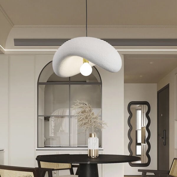 Voliny Büyük Beyaz Beton Modern Sarkıt Oturma Odası Salon Sarkıt Avize