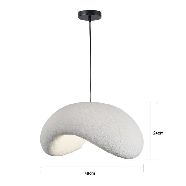 Voliny Büyük Beyaz Beton Modern Sarkıt Oturma Odası Salon Sarkıt Avize