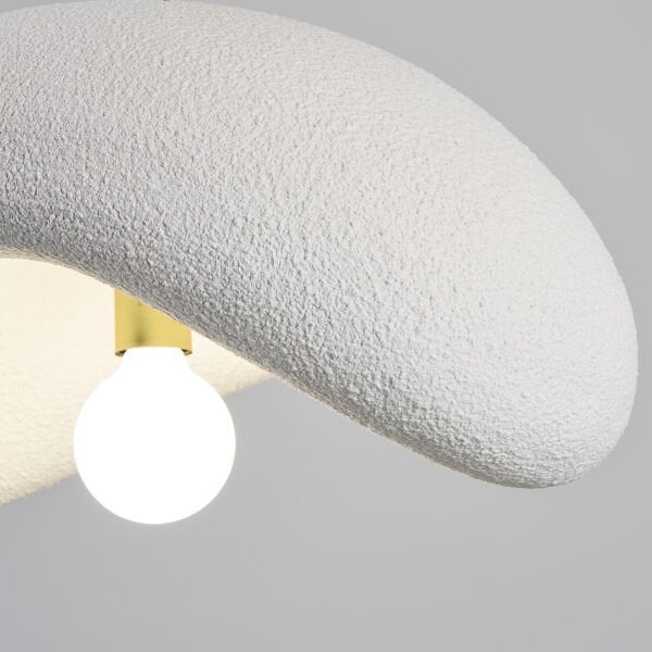 Voliny Büyük Beyaz Beton Modern Sarkıt Oturma Odası Salon Sarkıt Avize