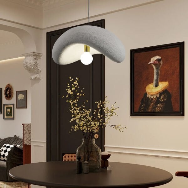 Voliny Büyük Gri Beton Modern Sarkıt Oturma Odası Salon Sarkıt Avize