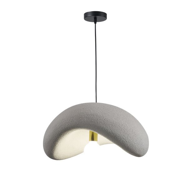 Voliny Büyük Gri Beton Modern Sarkıt Oturma Odası Salon Sarkıt Avize