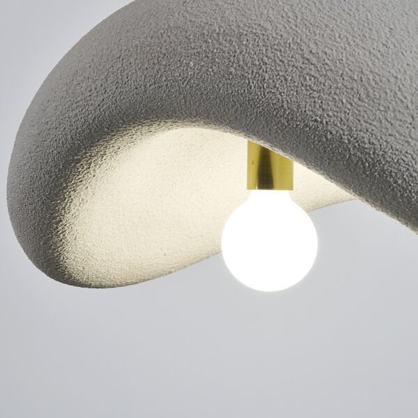 Voliny Büyük Gri Beton Modern Sarkıt Oturma Odası Salon Sarkıt Avize