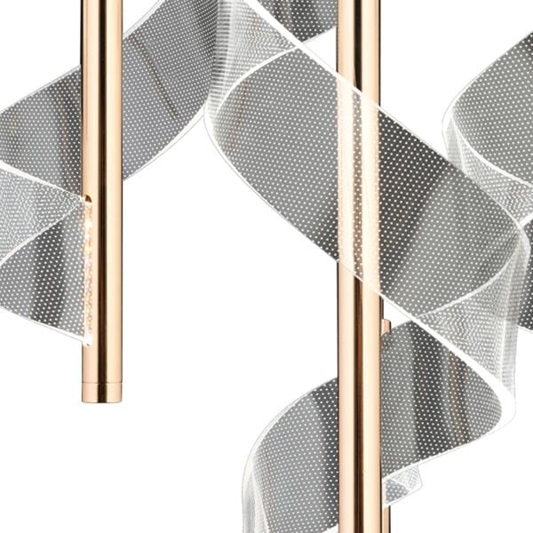 Jadon 4'lü Yuvarlak 3 Renkli 35 Watt Gold Kristal Ledli Modern Oturma Odası Salon Sarkıt Avize