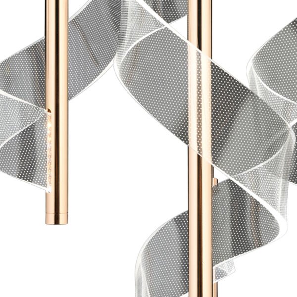 Jadon 4'lü Yuvarlak 3 Renkli 35 Watt Gold Kristal Ledli Modern Oturma Odası Salon Sarkıt Avize