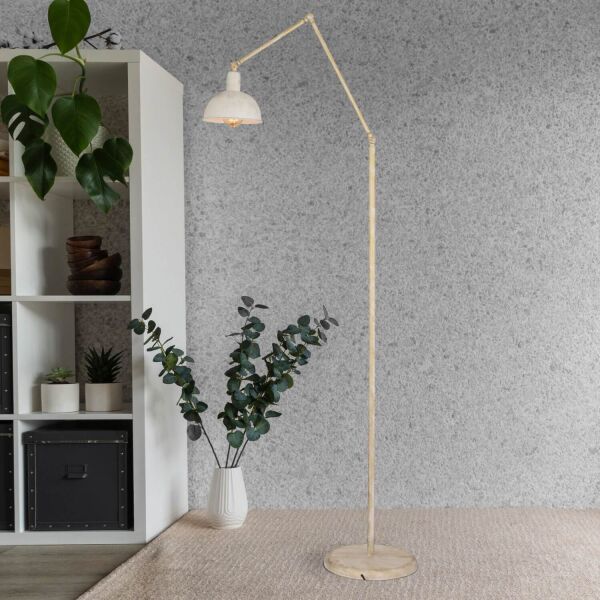 Aksu Beyaz Silme Dekoratif Tasarım Modern Retro Salon Lambader