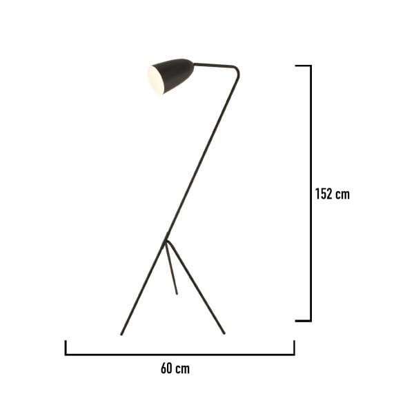 Yaman Siyah Retro Başlıklı Modern Dekoratif Köşe Lambader