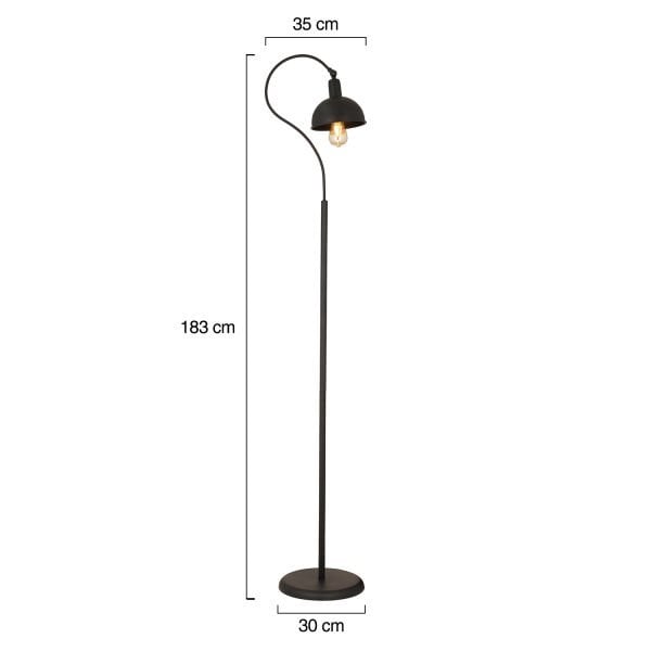 Angora Siyah Dekoratif Tasarım Retro Modern Metal Lambader