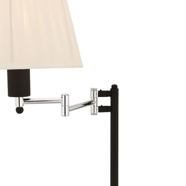 Hestia Siyah Krom Modern Dekoratif Köşe Lambader