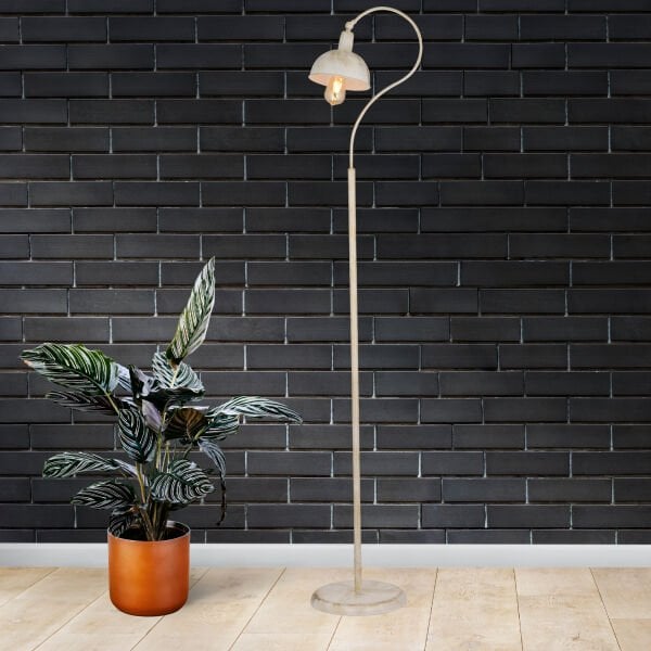 Angora Beyaz Silme Dekoratif Tasarım Retro Modern Metal Lambader