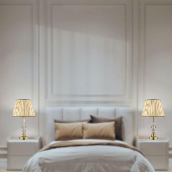 (2 Adet) Arven Gold Kristal Abajur