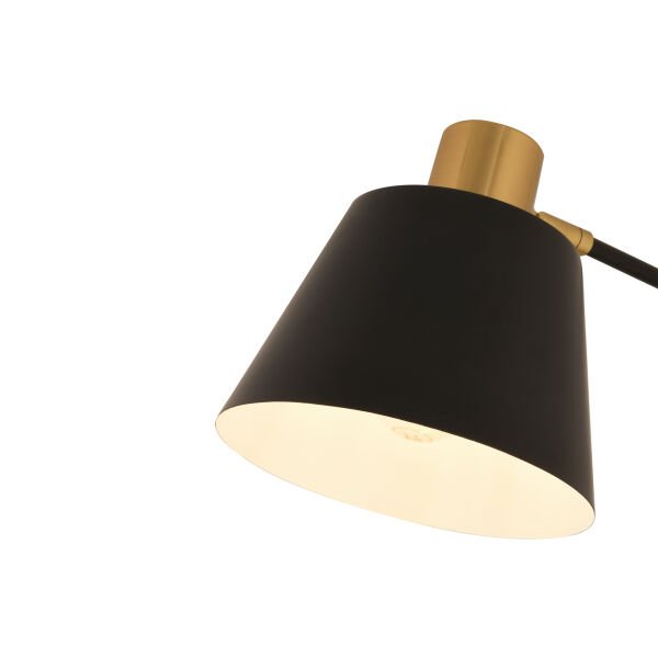 Arrigo Siyah Retro Başlıklı Modern Dekoratif Köşe Lambader