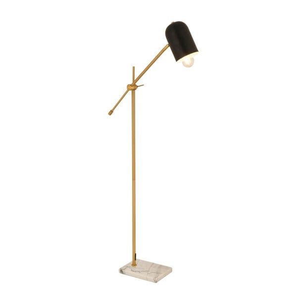 Ahren Siyah Eskitme Retro Başlıklı Modern Dekoratif Köşe Lambader